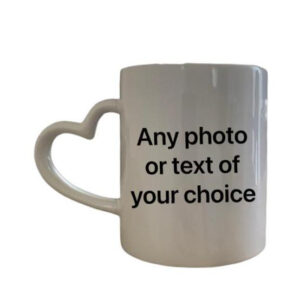 Design Your Own Heart Mug – Your Photo And Text