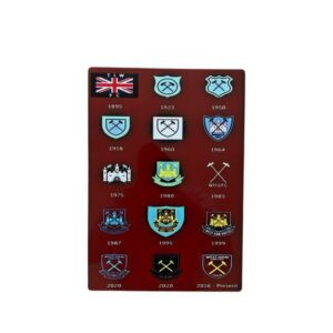 15 Westham Logo's On A  Metal Sheet – Gloss Finish – 8 x 11 (A4) Portrait