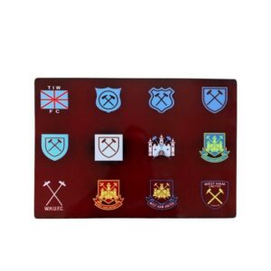 12 Westham Logo's On A Metal Sheet – Gloss Finish – 8 x 11 (A4) Landscape