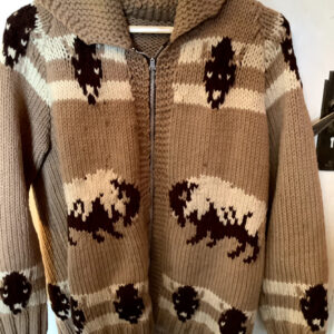 1950s American Style Woollen Zip-Up Cardigan