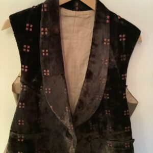 Edwardian Waistcoat In Brown Velvet